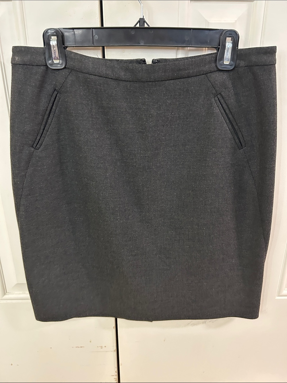 Loft Petite Classic Dark Gray Pencil Skirt - Women's Tailored Workwear